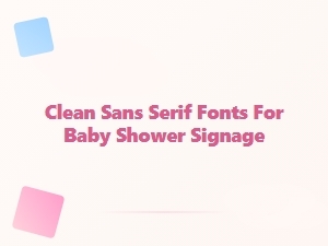 Clean Sans Serif Fonts for Baby Shower Signage